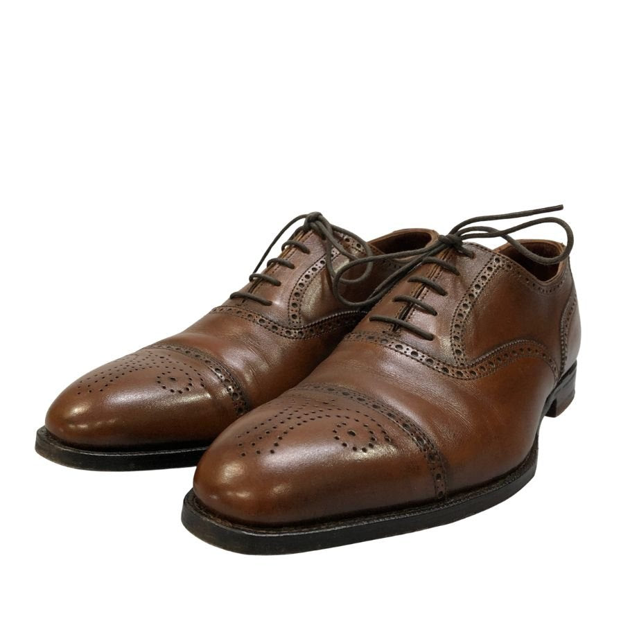 【CROCKETT&JONES】クロケット&ジョーンズ ウェルベック2 セミブローグ カーフ ブラウン サイズ6