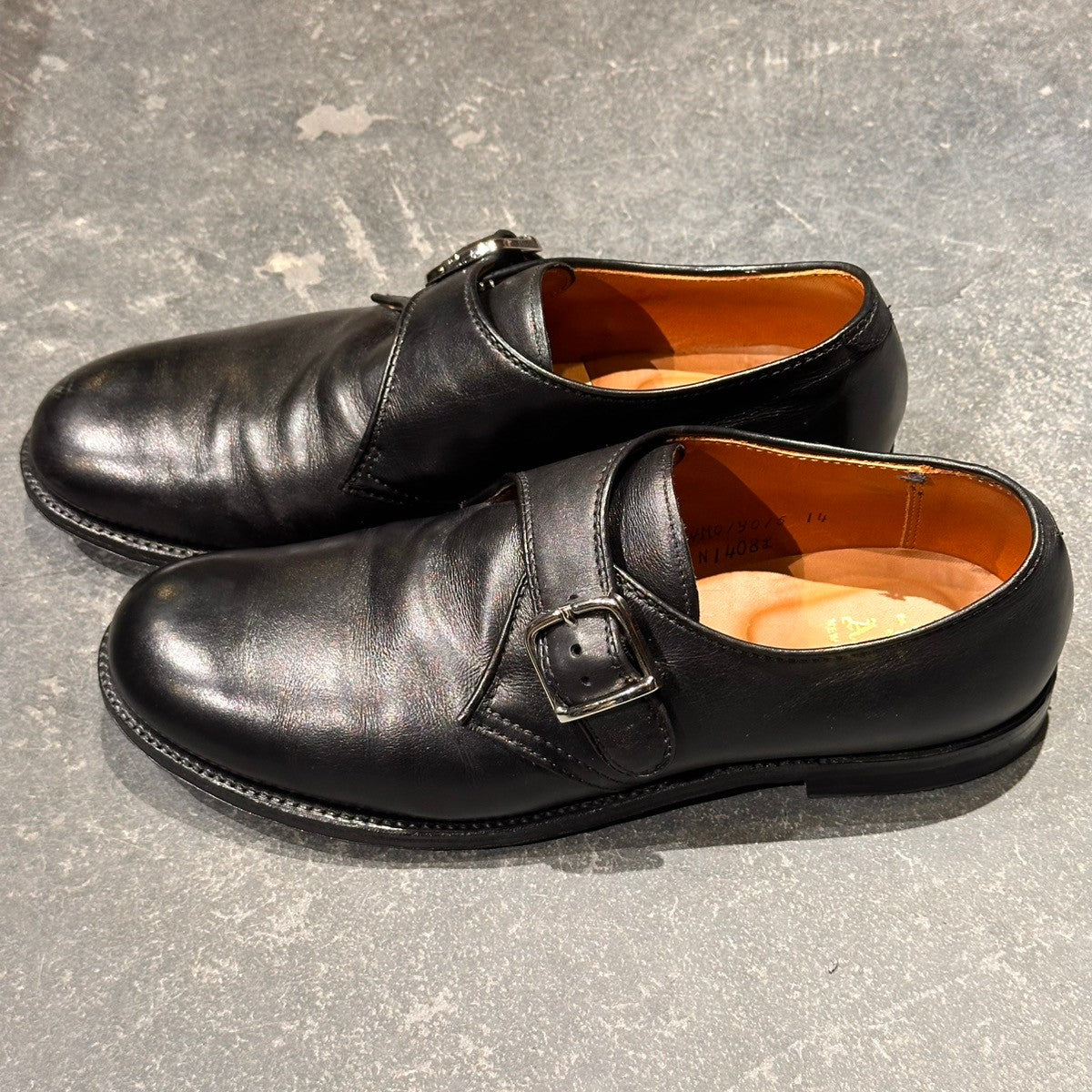 【ALDEN】オールデン N1408L シングルモンク レディカーフ ブラック サイズUS9D ミリタリーラスト