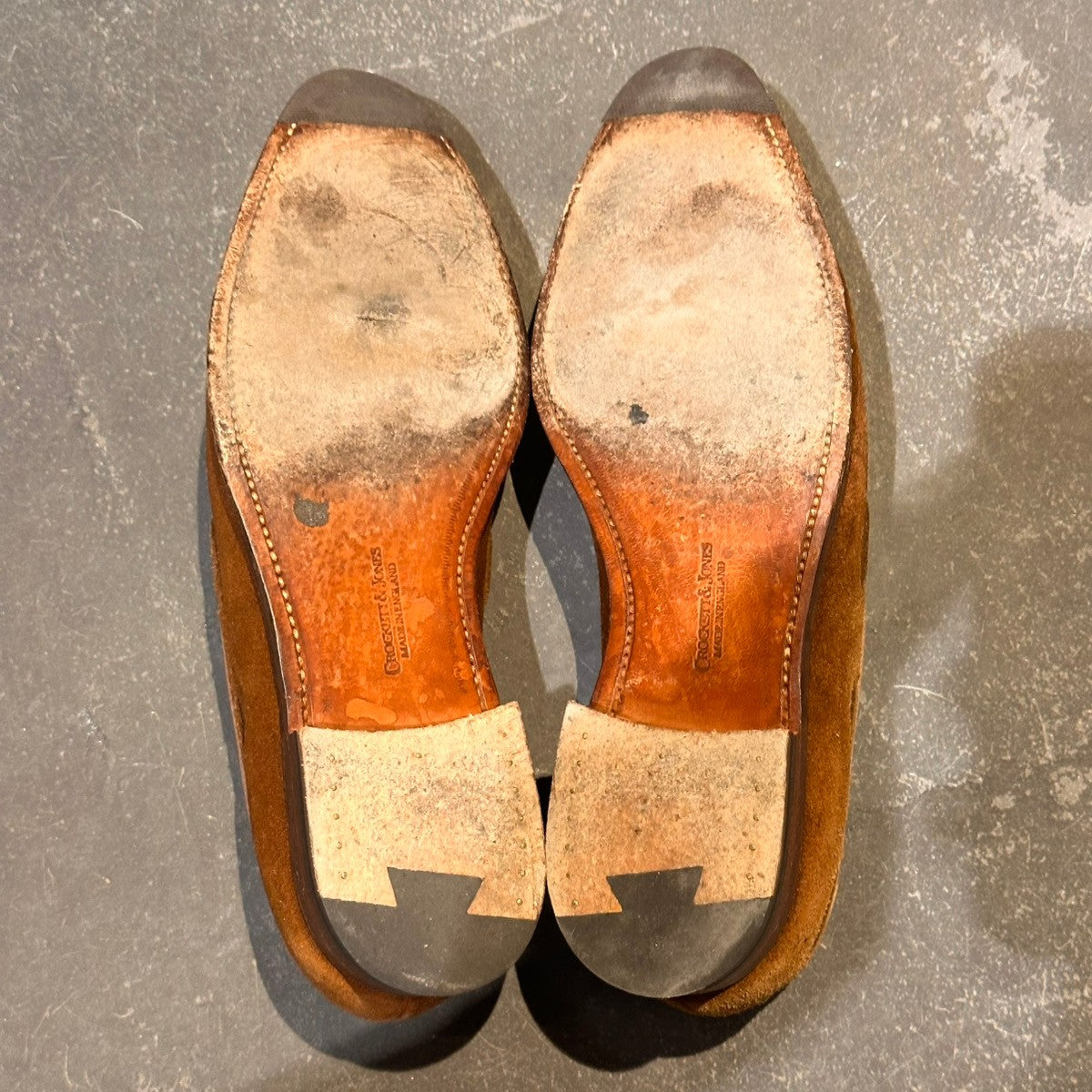 【CROCKETT&JONES】クロケット&ジョーンズ ウェンドーバー タッセルローファー スエード ブラウン サイズUK7E 375ラスト