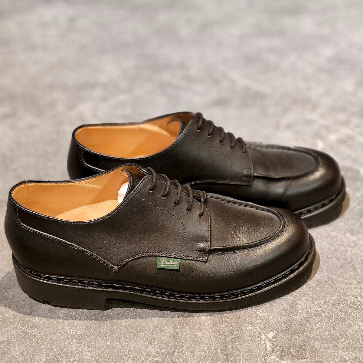 試着程度【Paraboot】パラブーツ シャンボード Uチップ リスレザー ブラック サイズ UK8.5 参考定価￥96,800-
