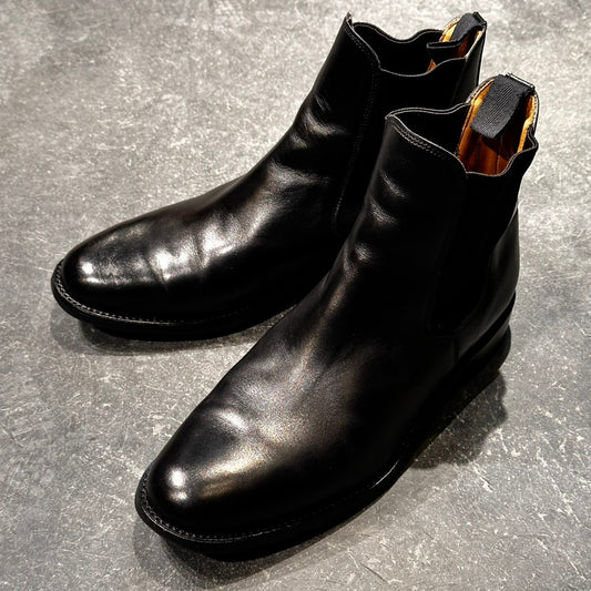 美品【SANDERS】サンダース チェルシーブーツ 2443B カーフ ブラック サイズUK7