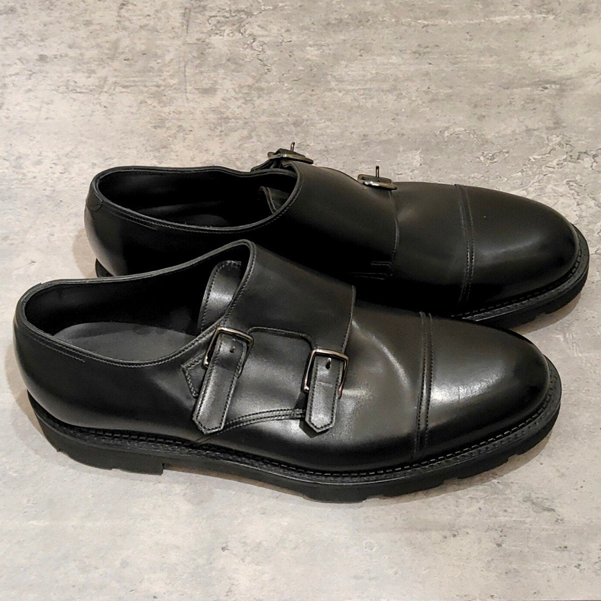 未使用品【JOHN LOBB】ジョンロブ ウィリアム ダブルモンク カーフ ブラック サイズUK7.5