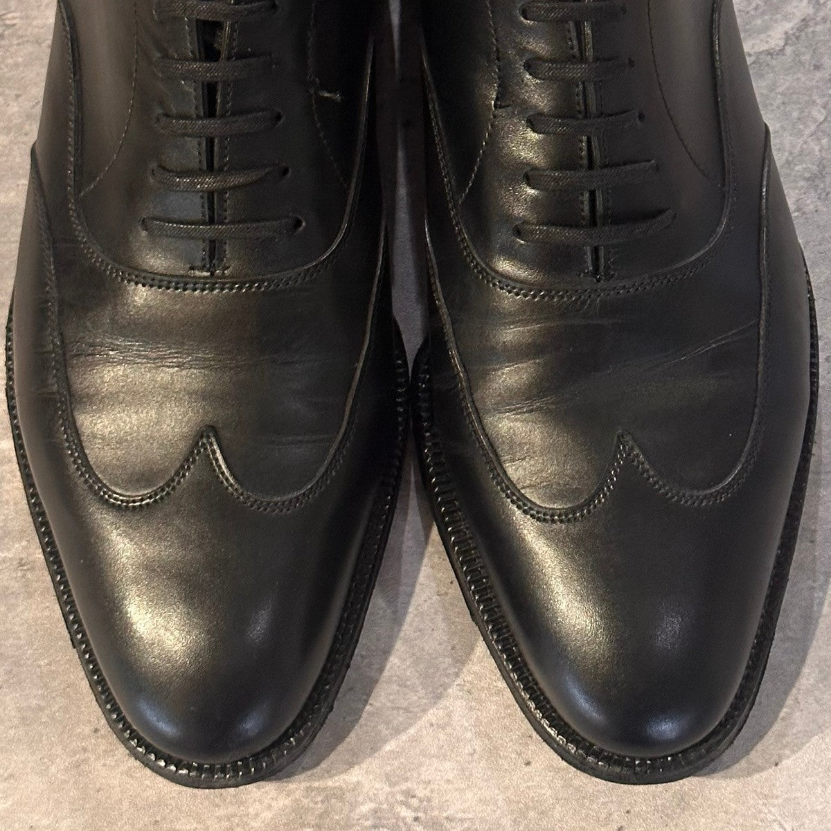 【JOHN LOBB】ジョンロブ ワーウィック ブラインドブローグ Sスタンプ(リジェクト品) カーフ ブラック サイズUK6D 7000ラスト