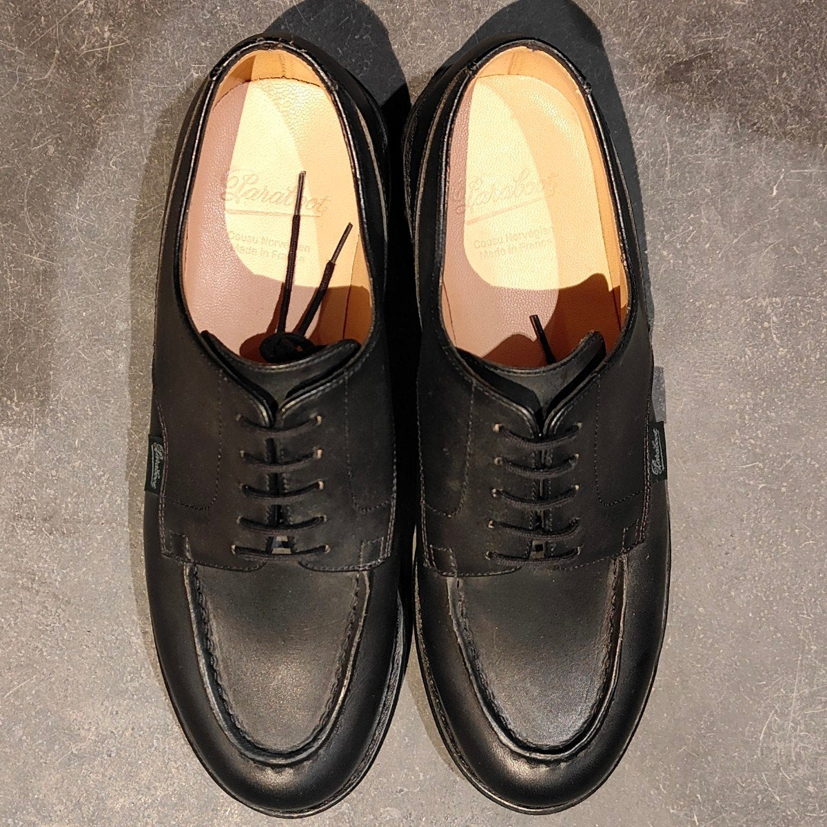 新品未使用【Paraboot】パラブーツ シャンボード Uチップ リスレザー ブラック サイズ UK6.5 参考定価￥99,000-