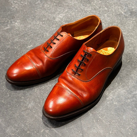【CROCKETT&JONES】クロケット&ジョーンズ SUBS コノート ストレートチップ カーフ ブラウン サイズUK7E 379ラスト