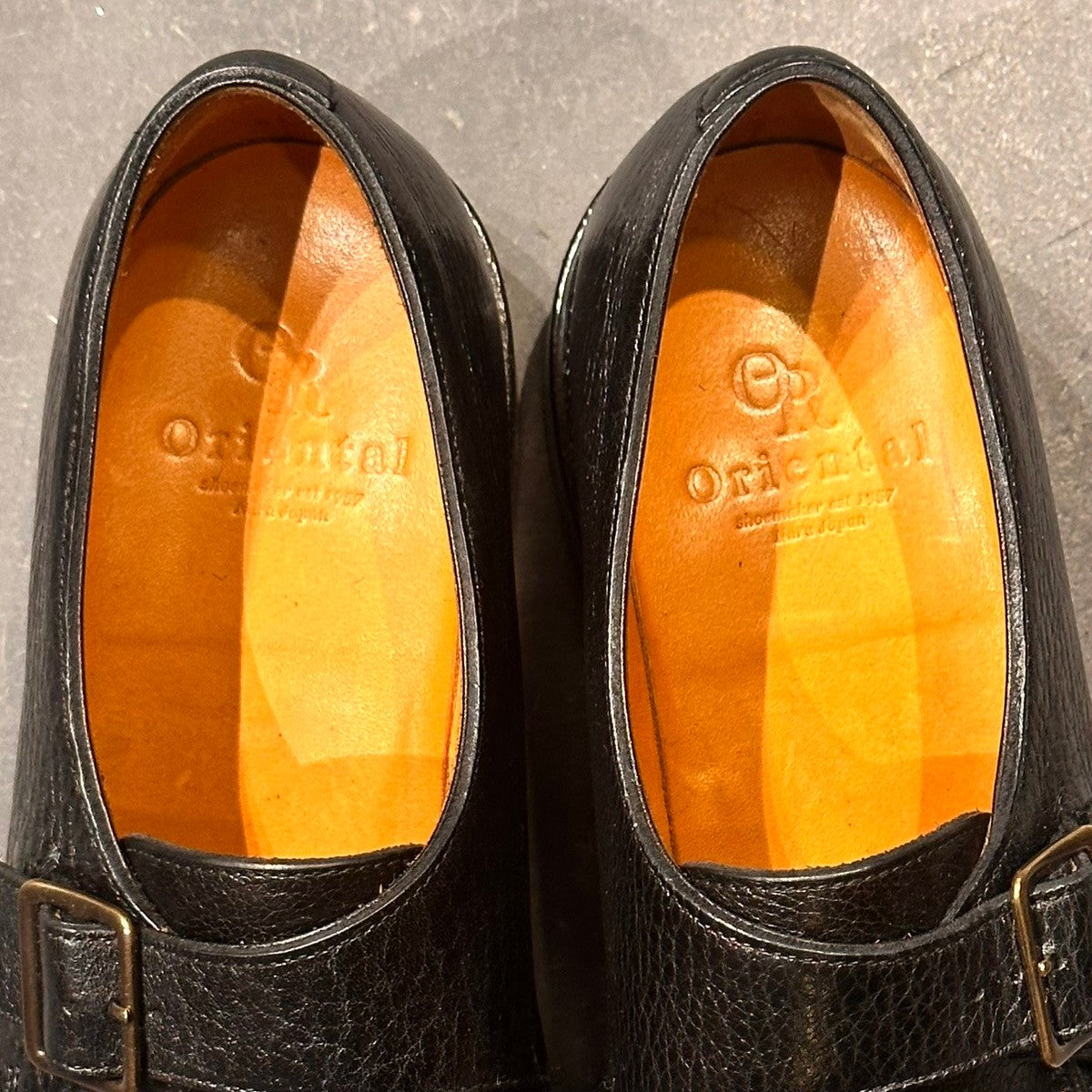 【ORIENTAL】オリエンタル クライド 3303 シングルモンク シュリンクレザー ブラック サイズUS6