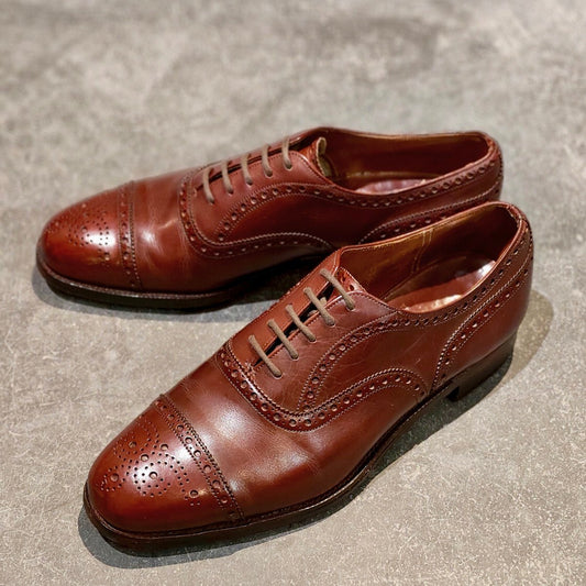 【Church's】チャーチ 3都市 ディプロマット セミブローグ カーフ ブラウン サイズ 65F 73ラスト