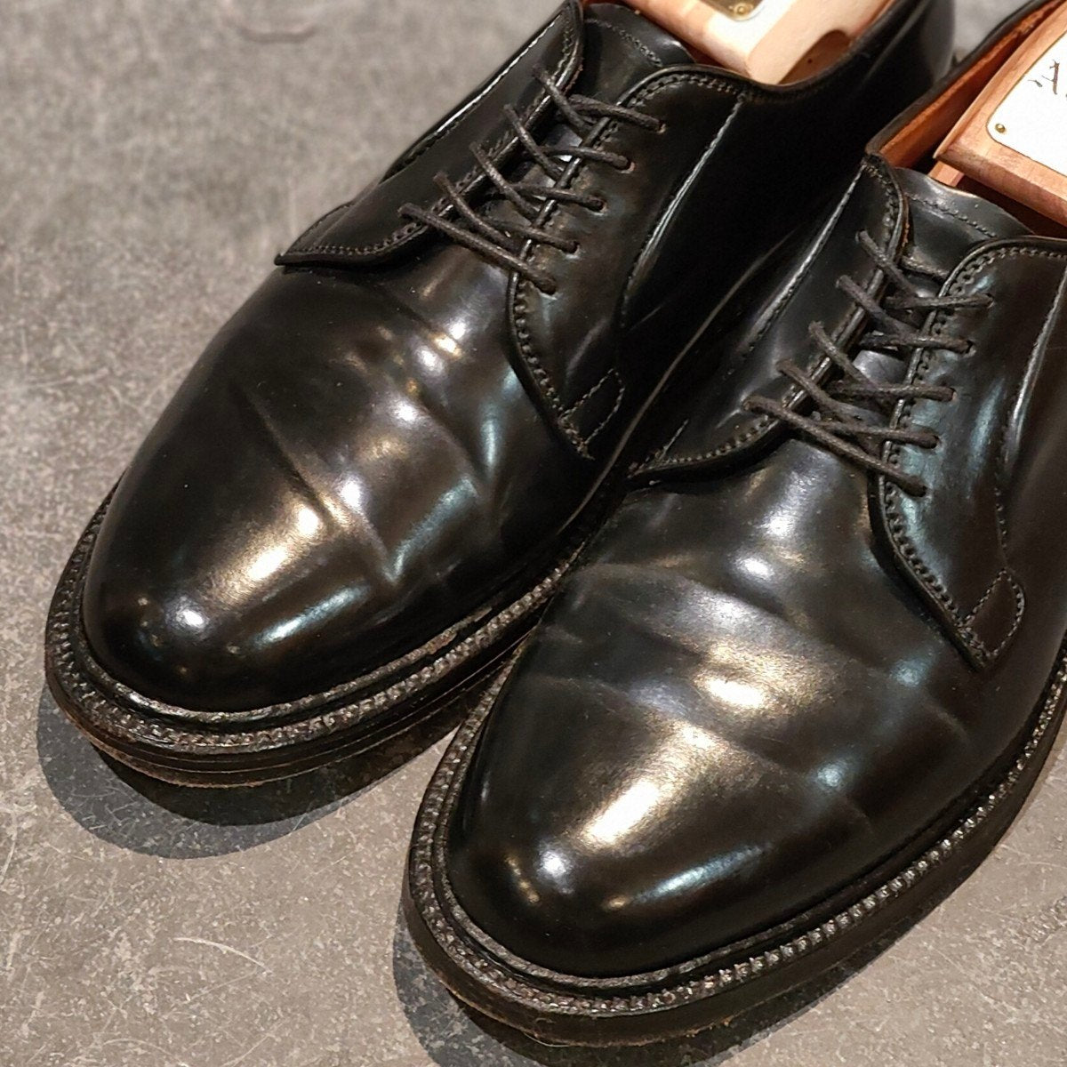 【ALDEN】オールデン 9901 プレーントゥ コードバン ブラック サイズ US7D バリーラスト 参考定価￥220,000-