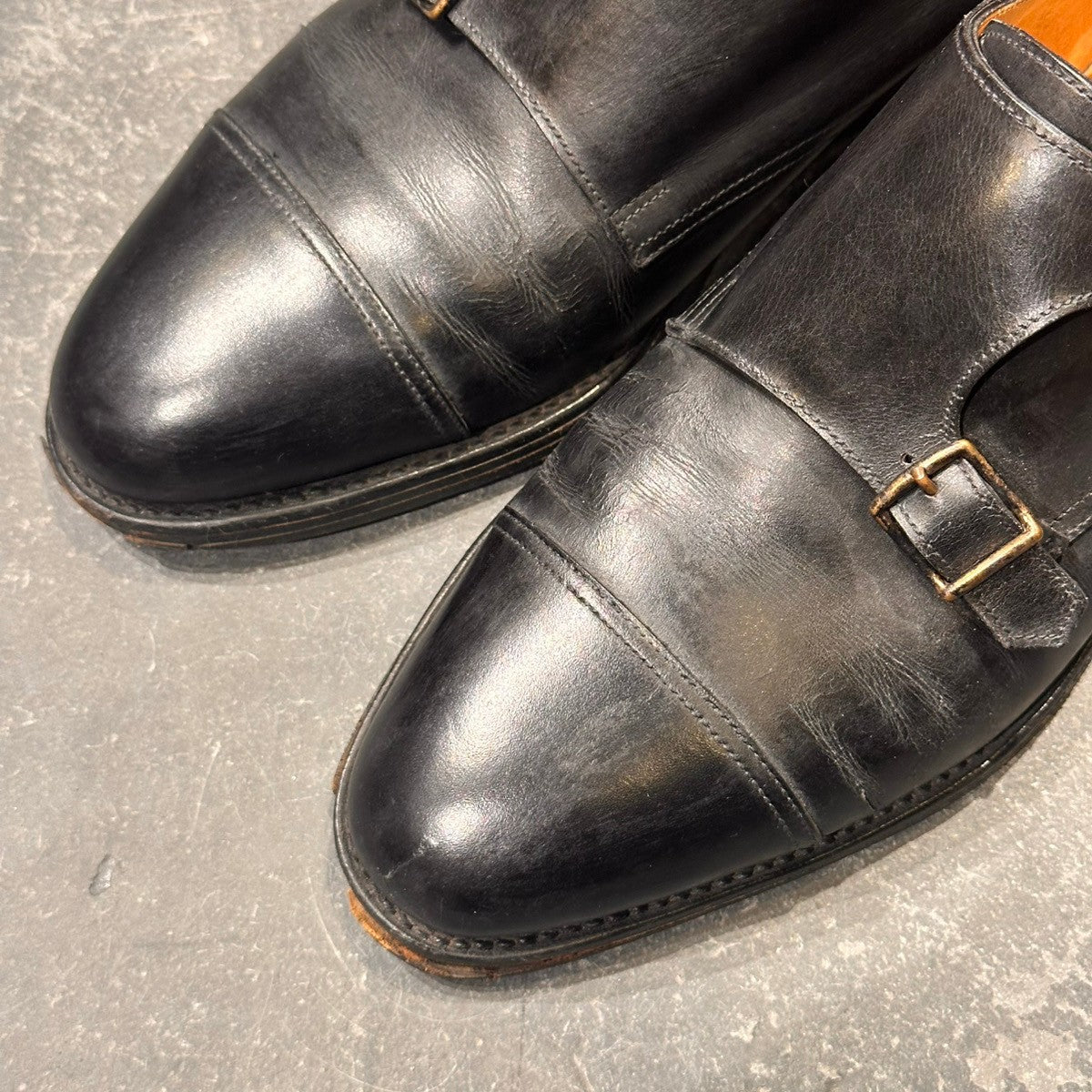 【JOHN LOBB】ジョンロブ ウィリアム ダブルモンク カーフ ブラック サイズUK7E 9795ラスト