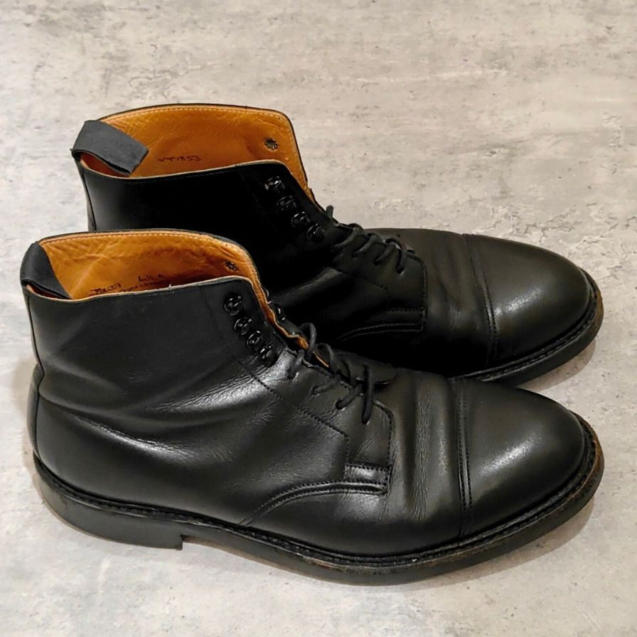 【CROCKETT&JONES】クロケット＆ジョーンズ コニストン キャップトゥ カーフ ブラック サイズUK6.5E