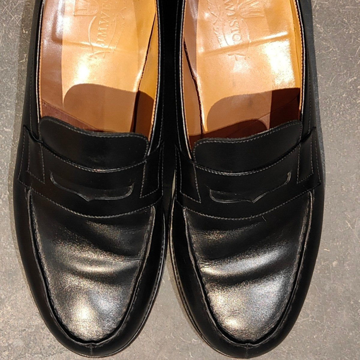 美品【J.M.WESTON】ジェイエムウエストン 180 シグニチャーローファー ボックスカーフ ブラック サイズUK8.5E 41ラスト 参考定価￥165,000-