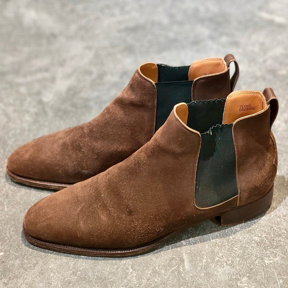JOHNLOBB】ジョンロブ チューダー サイドゴアブーツ スエード ブラウン