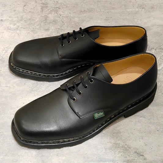 極美品【Paraboot】パラブーツ キャッスル プレーントゥ カーフ ブラック サイズUK9