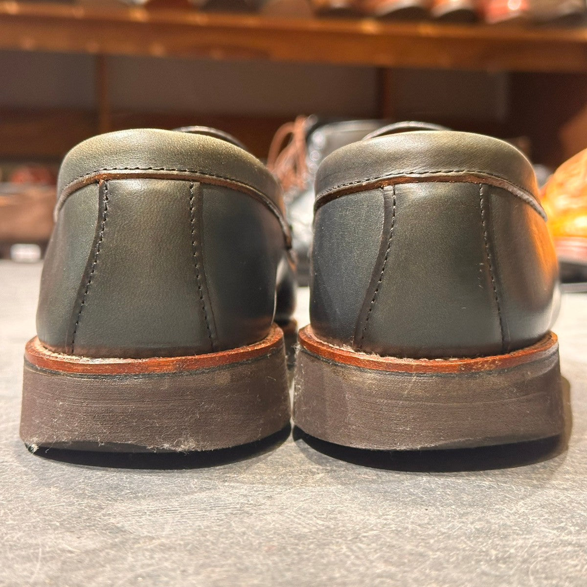 【ALDEN】オールデン N4202 ペニーローファー クロムエクセル ラバーソール ダークグリーン サイズUS8