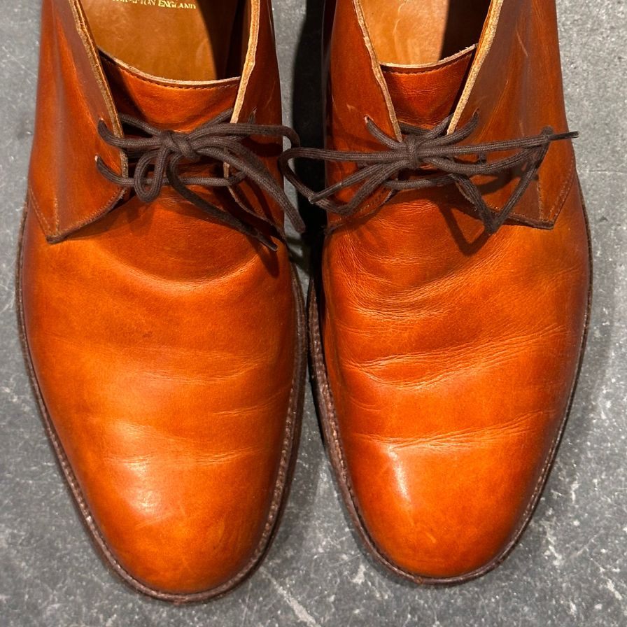 【CROCKETT&JONES】クロケット&ジョーンズ レザーシューズ  SUBS チャートシー チャッカブーツ カーフ ブラウン サイズUK7E メンズ