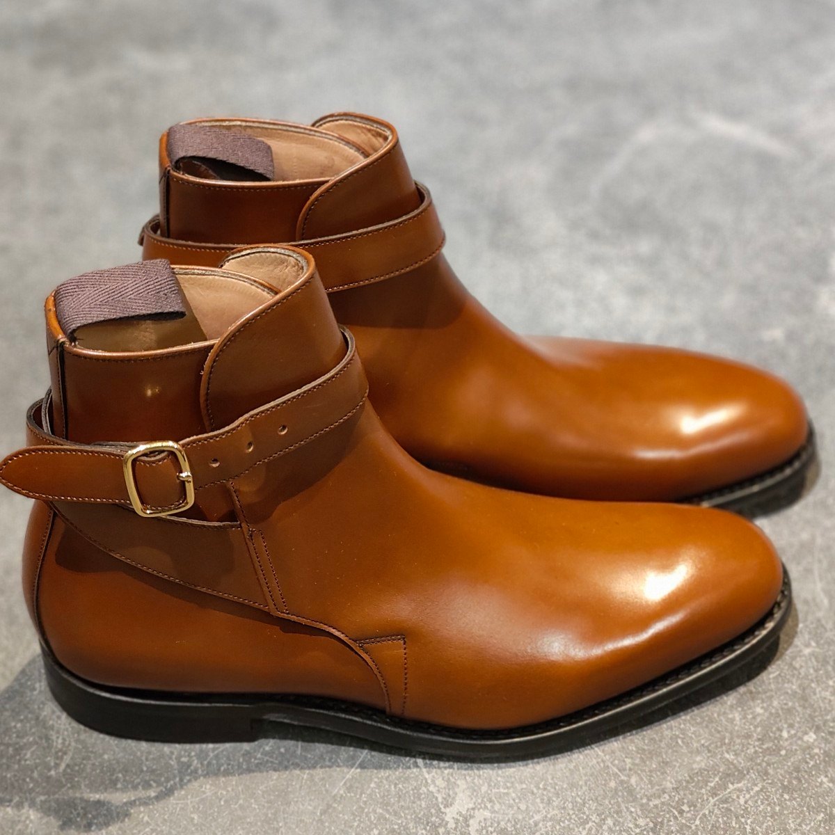 新品未使用【Church´s】チャーチ BLETSOE ジョッパーブーツ バーウッド 5都市 ポリッシュドバインダーカーフ サンダルウッド サイズUK75F 173ラスト