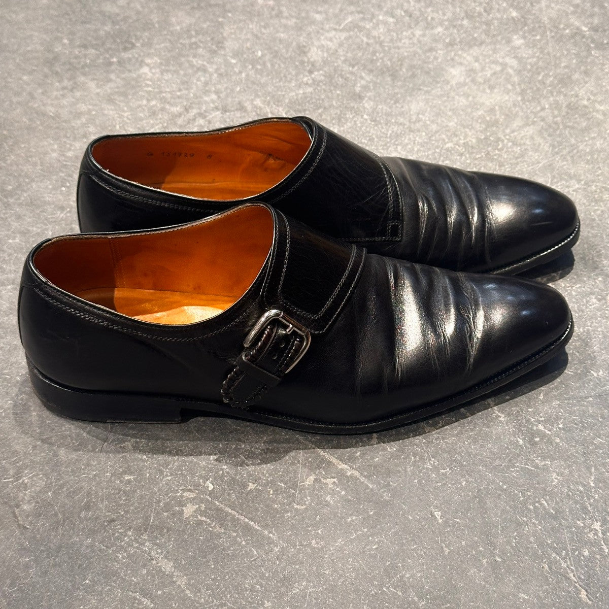 [着用数回 美品] Tanino Crisci タニノクリスチー シングルモンク TANINO CRISCI】タニノクリスチー シングルモンク 131f29 カーフ