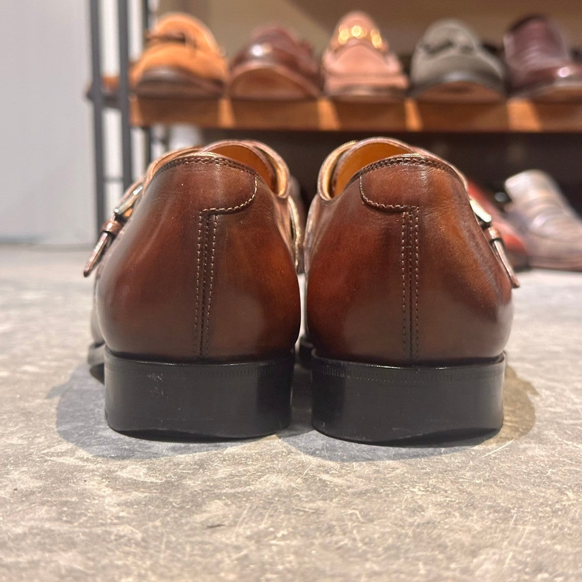 【BERLUTI】ベルルッティ シングルモンク カーフ ブラウン サイズUK6.5