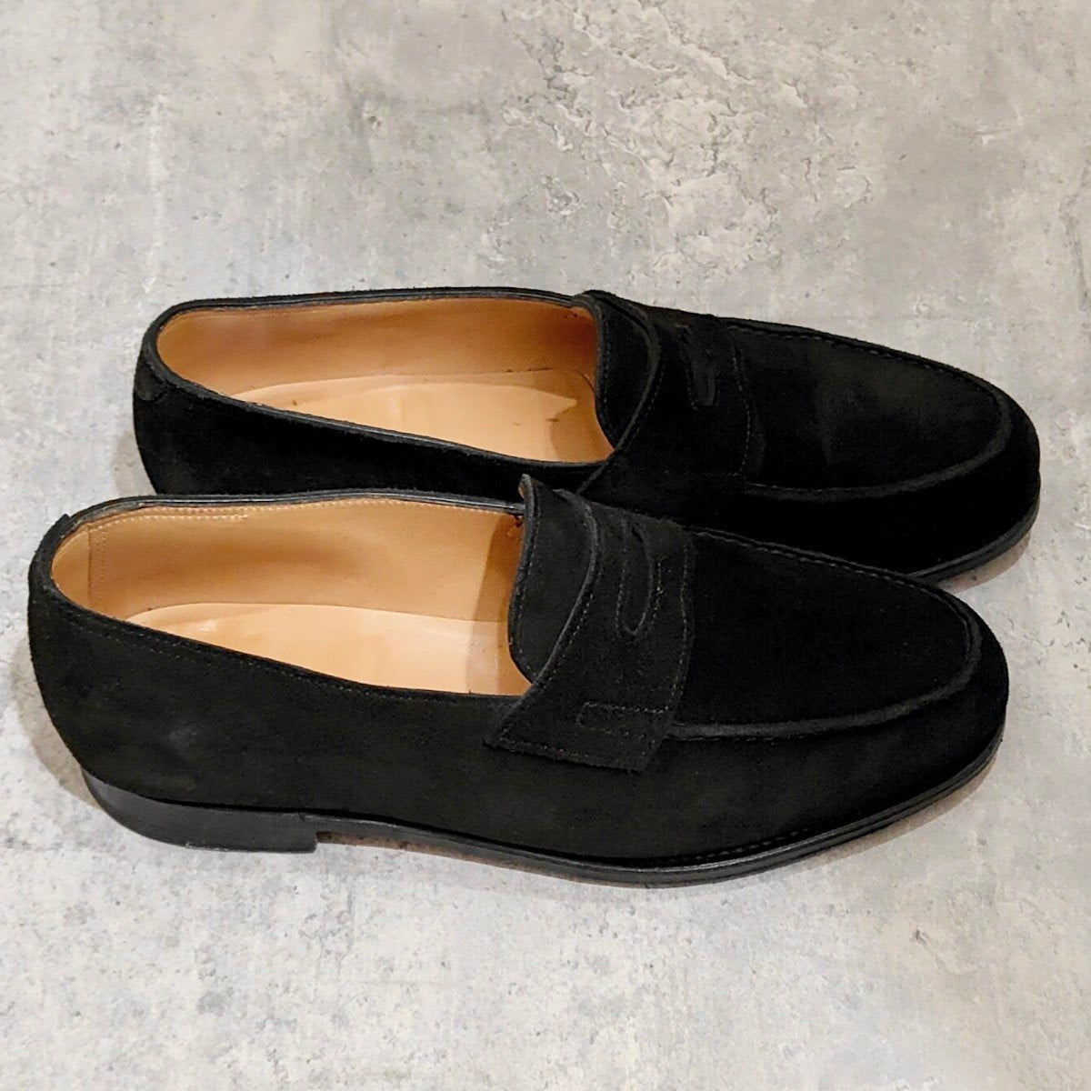 極美品【JOHN LOBB】ジョンロブ ロペス ローファー スエード ブラック サイズ UK6E 4395ラスト 参考定価￥283,800-