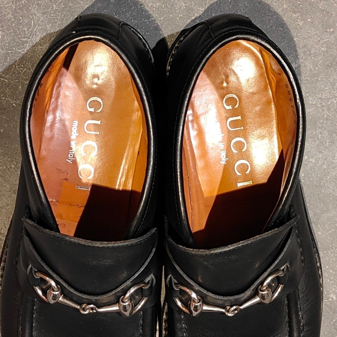 極美品【GUCCI】グッチ  0067 ショートブーツ ホースビットローファー カーフ ブラック サイズ41