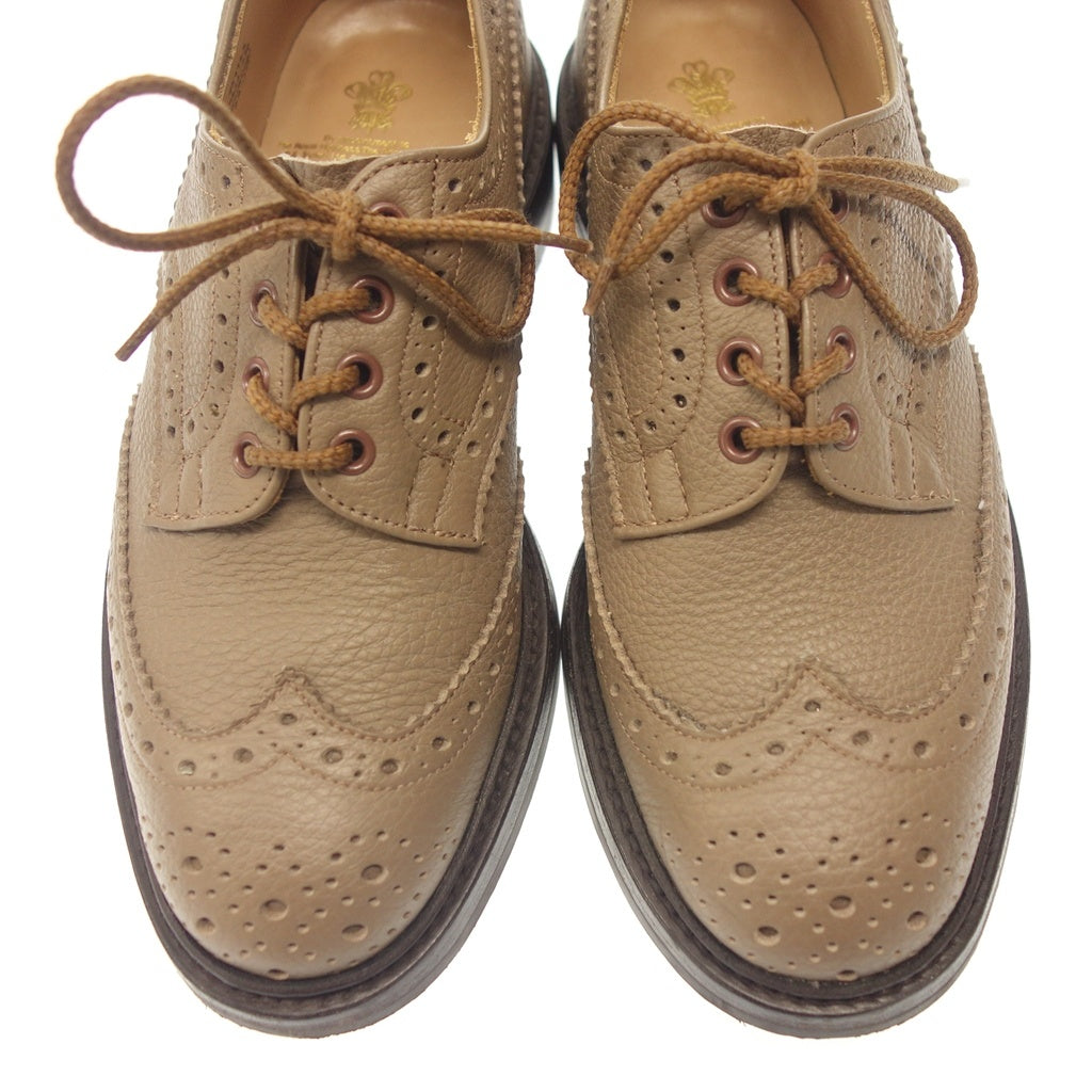 【Tricker’s】トリッカーズ バートン 5633 フルブローグ カーフ ベージュ UK6.5 BOURTON