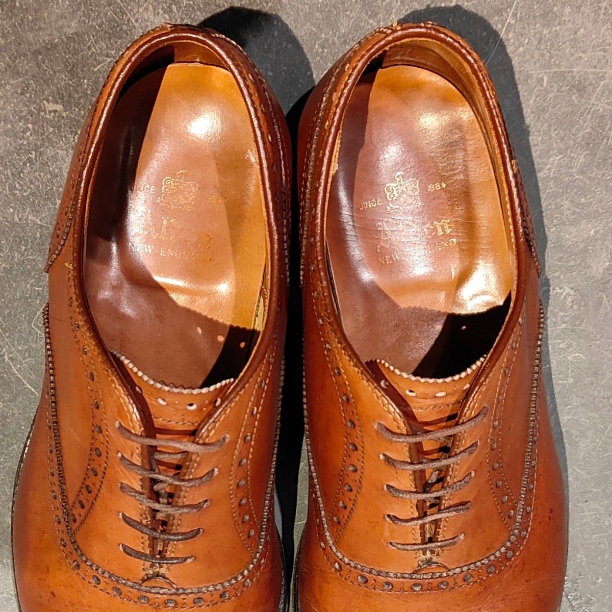 ALDEN】オールデン 911 セミブローグ カーフ ブラウン サイズUS7E