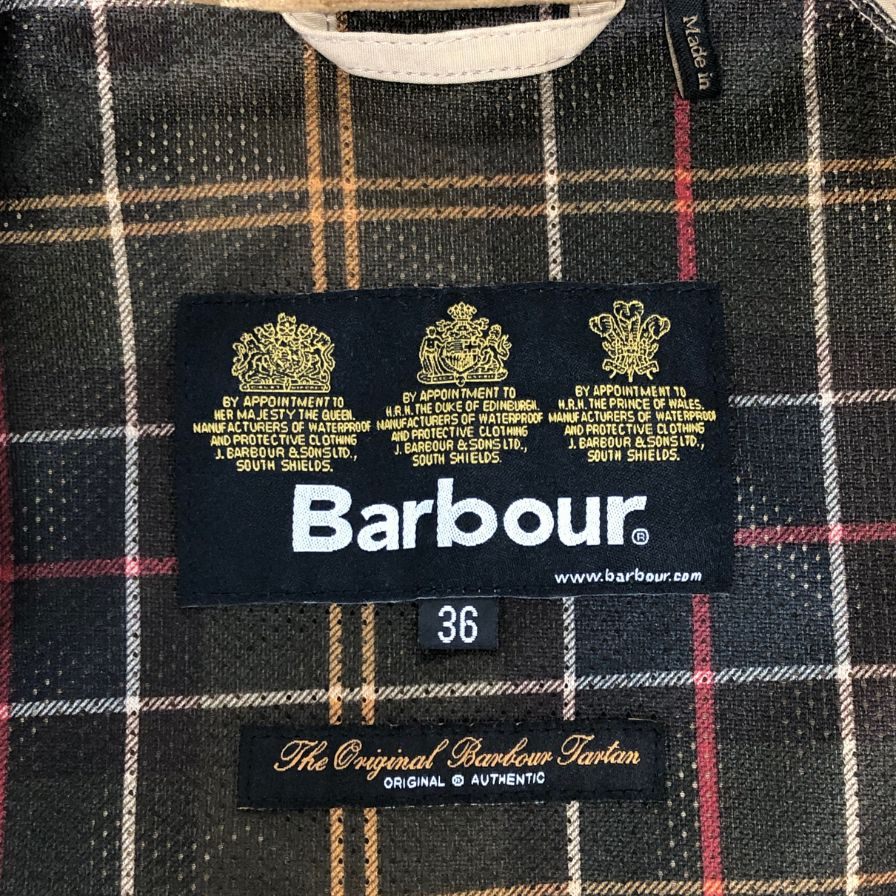 【Barbour】バブアー ジャケット  サイズ