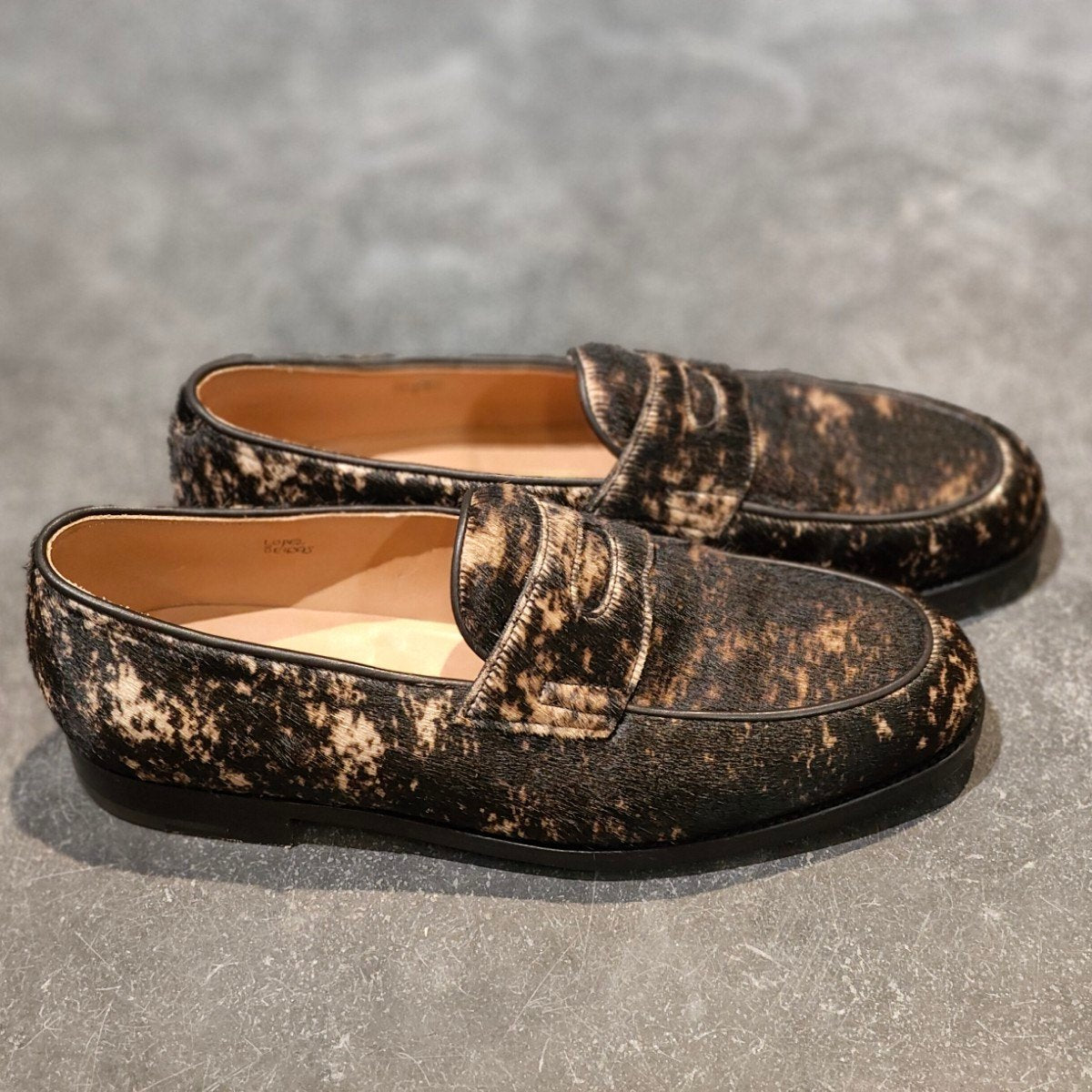 希少 使用数回 【JOHN LOBB】ジョンロブ ロペス ローファー ブリストルハイド ハラコ サバンナ サイズ UK8E 4395ラスト 参考定価￥269,500-