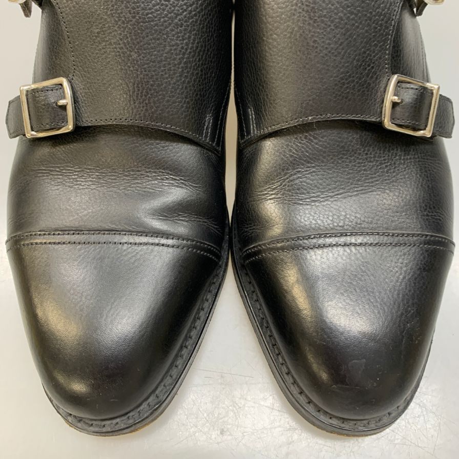 【JOHN LOBB】ジョンロブ レザーシューズ ダブルモンク ウィリアム グレインレザー ブラック サイズUK6.5 メンズ