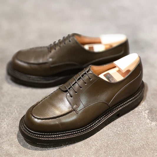 希少 極美品【J.M.WESTON】ジェイエムウエストン 641 ゴルフ トリプルソール Uチップ ボックスカーフ ハンターグリーン サイズ UK5D 31ラスト