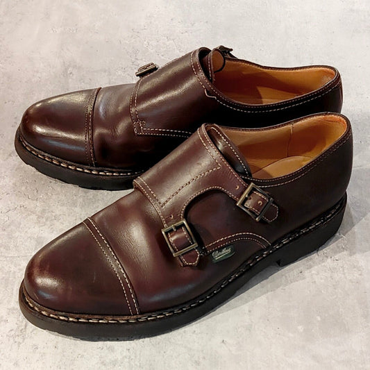 【Paraboot】パラブーツ ウィリアム ダブルモンクストラップ カーフ ブラウン サイズUK8.5