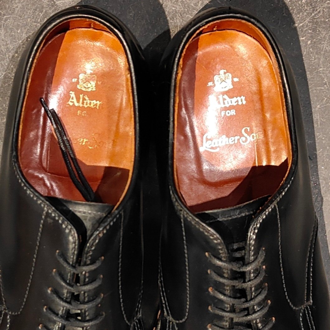 希少 使用数回 【ALDEN】オールデン レザーソウル別注 87150 Vチップコードバン ブラック サイズ US8.5D バリーラスト