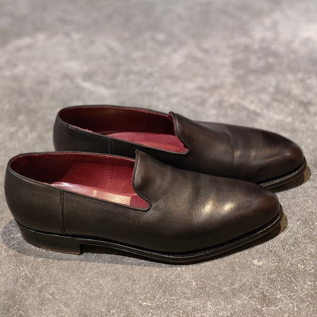 希少 使用数回【J.M. WESTON】ジェイエムウエストン 345 ウルトラウエストン スリッポン カーフ ブラック サイズUK7.5D