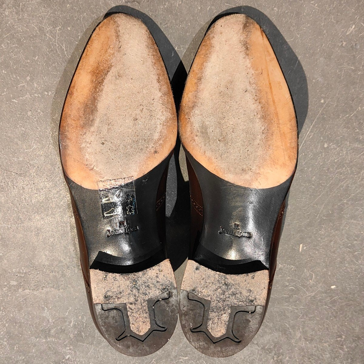希少 使用数回【JOHN LOBB】ジョンロブ プレステージライン ハットン ウイングチップ カーフ ダークブラウン サイズUK6.5E 7000ラスト
