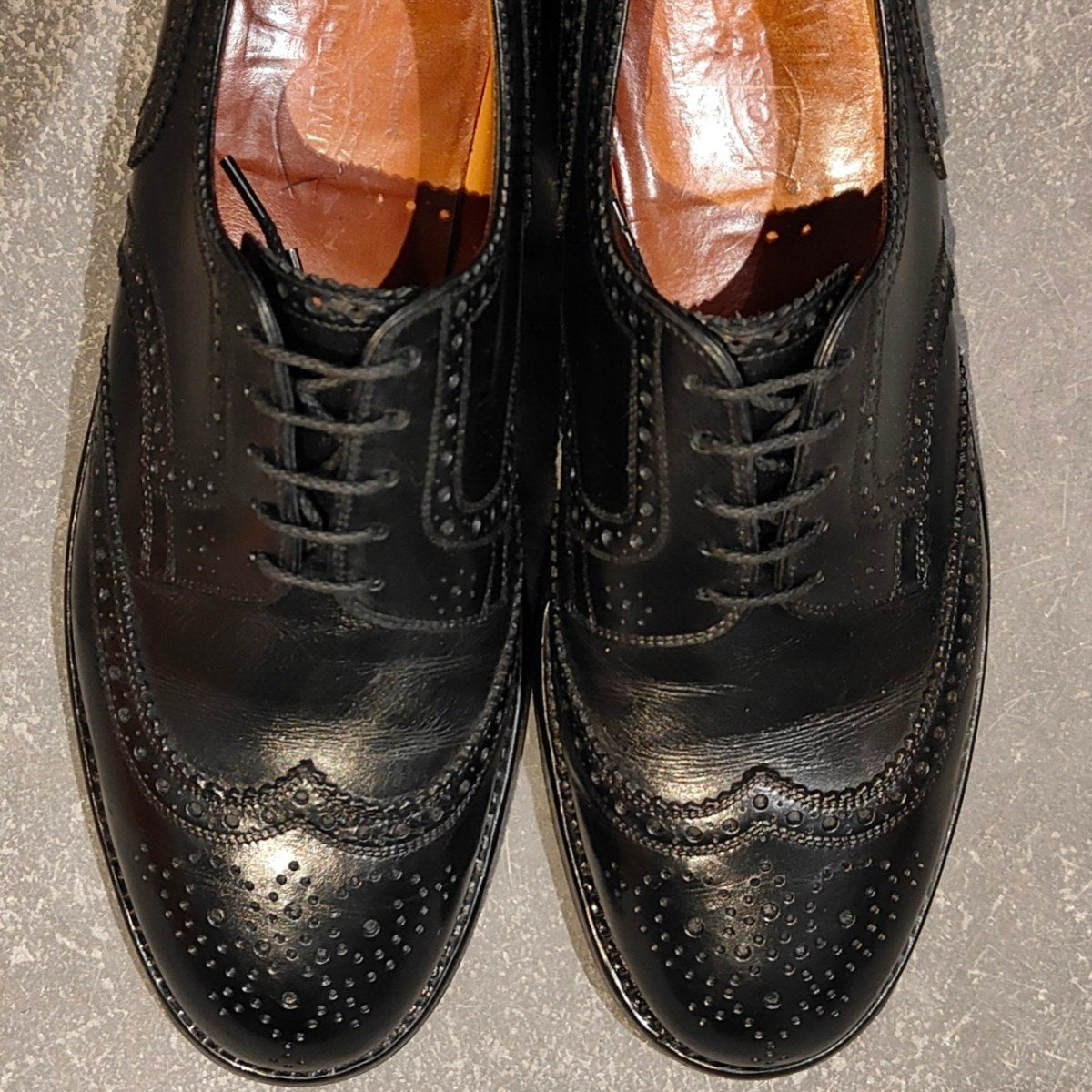 希少 美品【J.M.WESTON】ジェイエムウエストン 589 ウイングチップ ブラック サイズUK8C 32ラスト