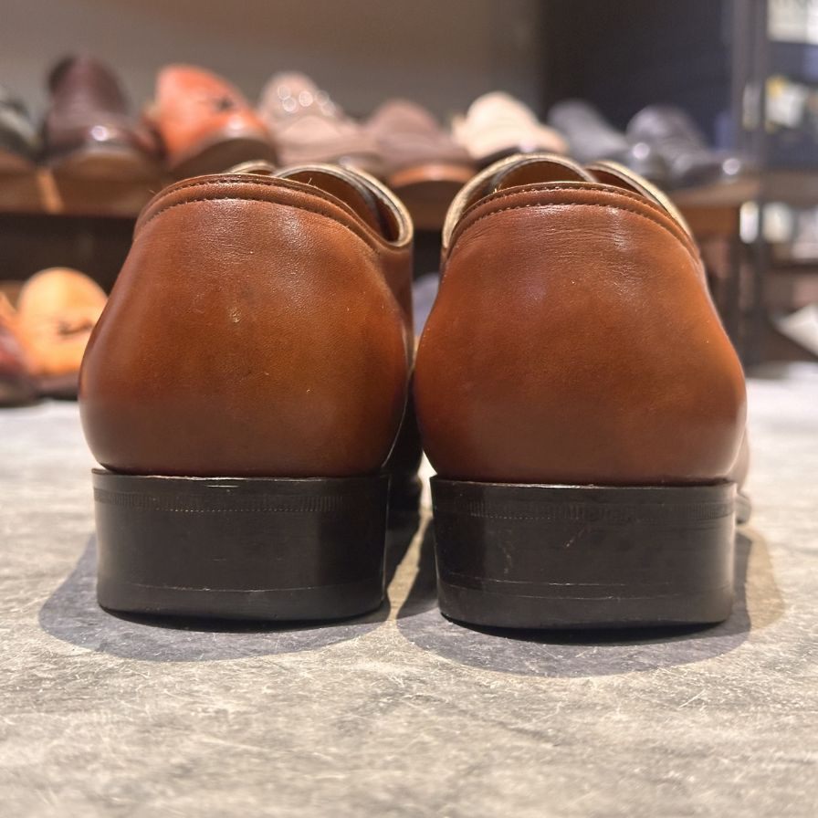 【JOHN LOBB】ジョンロブ レザーシューズ フィリップ2 パンチドキャップトゥ カーフ 7000ラスト ブラウン メンズ サイズUK6E Philip II