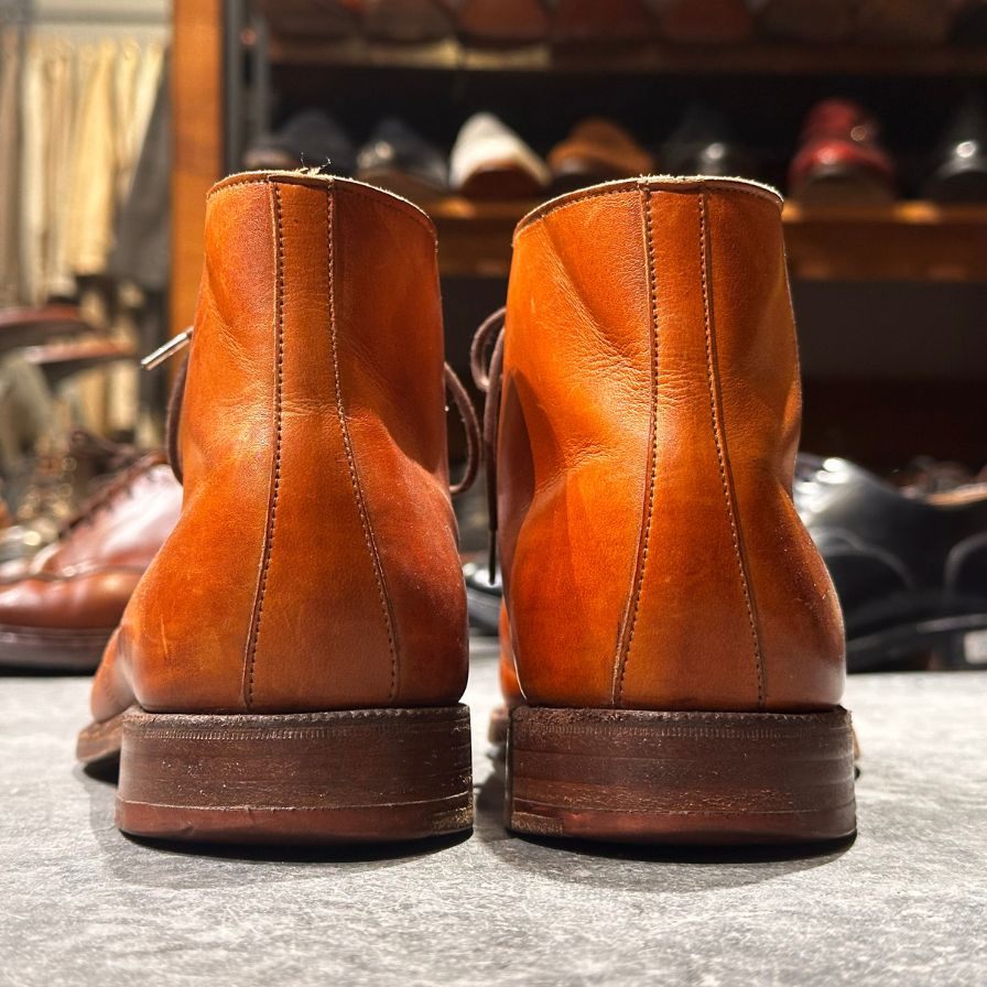 【CROCKETT&JONES】クロケット&ジョーンズ レザーシューズ  SUBS チャートシー チャッカブーツ カーフ ブラウン サイズUK7E メンズ