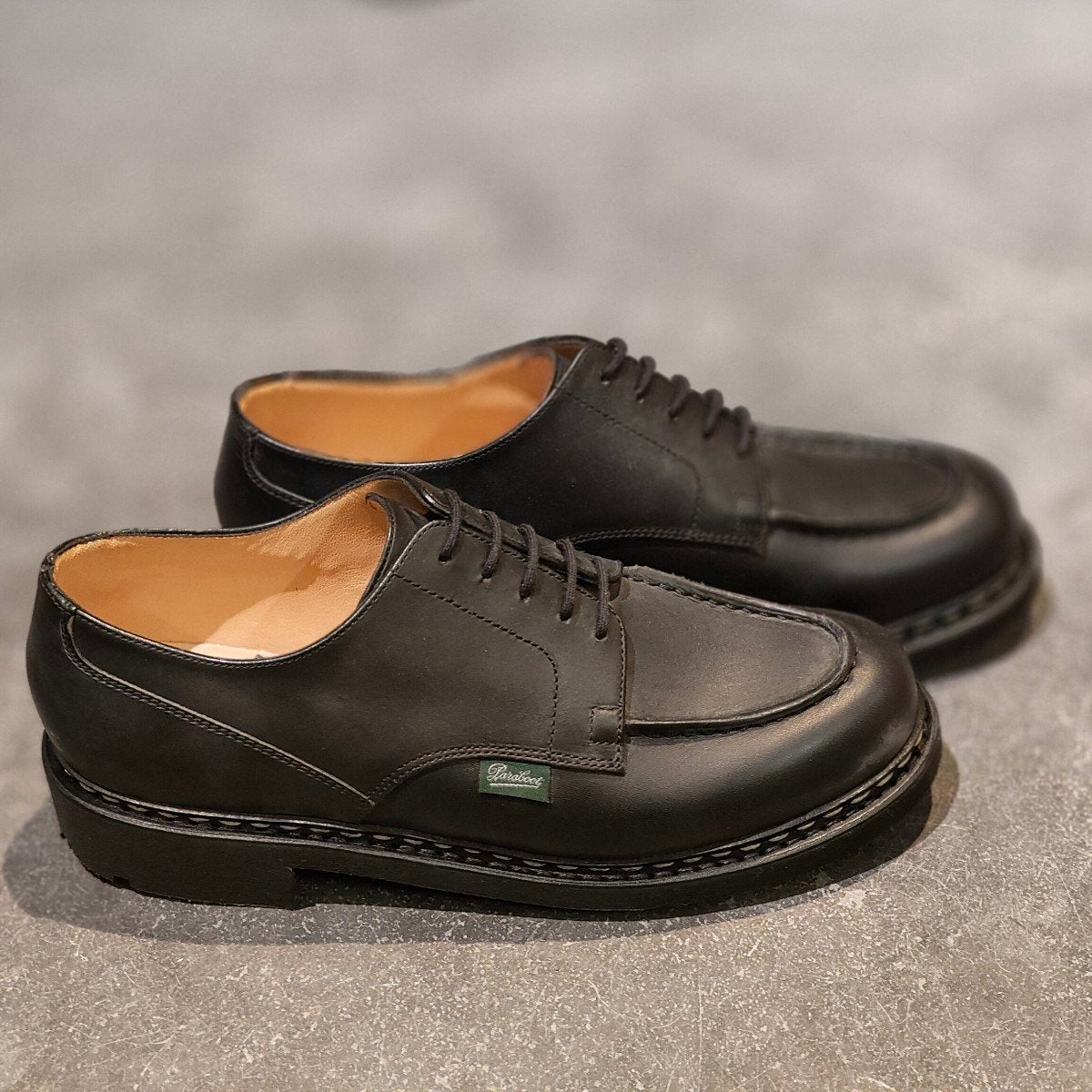 新品未使用【Paraboot】パラブーツ シャンボード Uチップ リスレザー ブラック サイズ UK6.5 参考定価￥99,000-