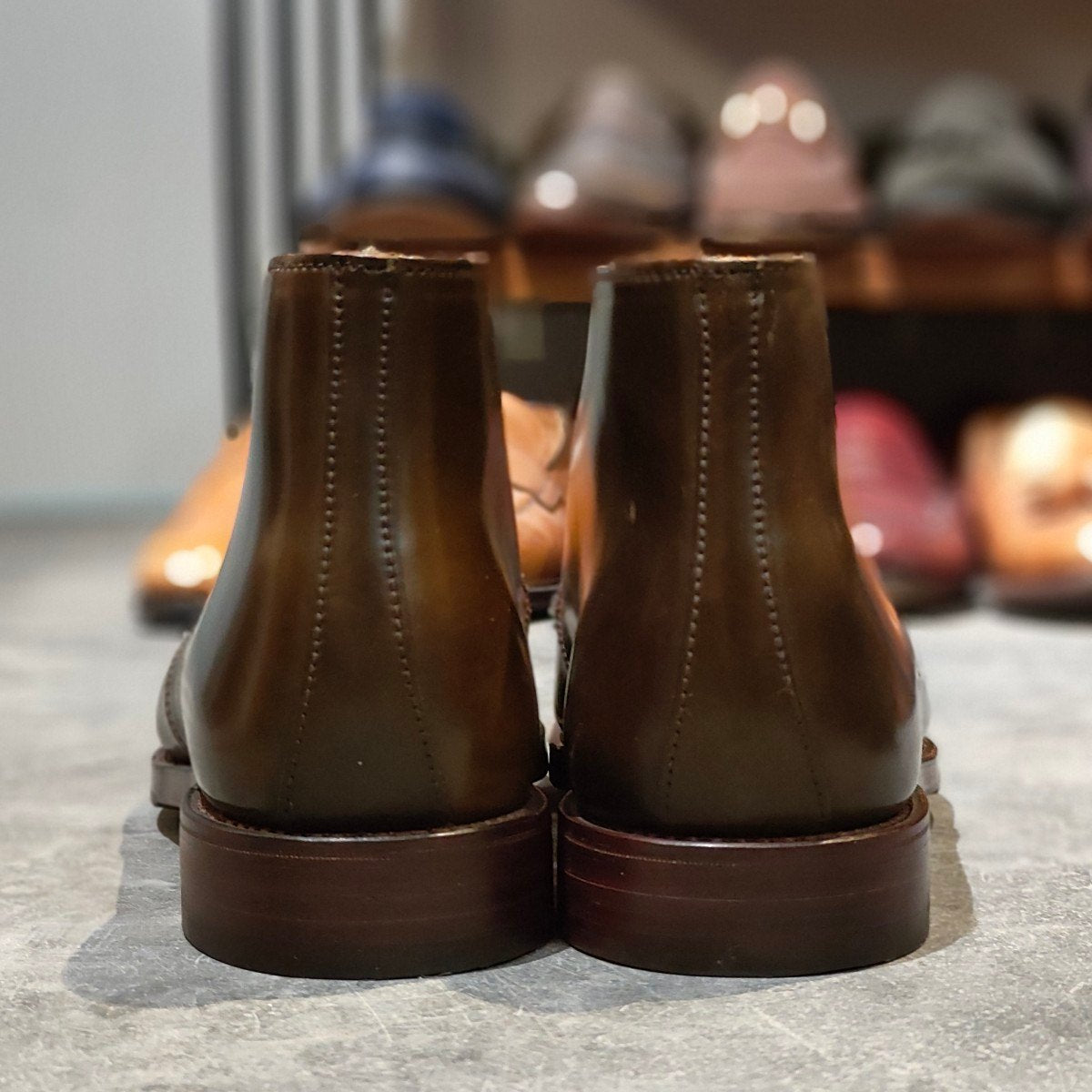 希少 新品未使用【CROCKETT&JONES】クロケット&ジョーンズ チャートシー チャッカブーツ コードバン ダークブラウン サイズUK7E 224ラスト