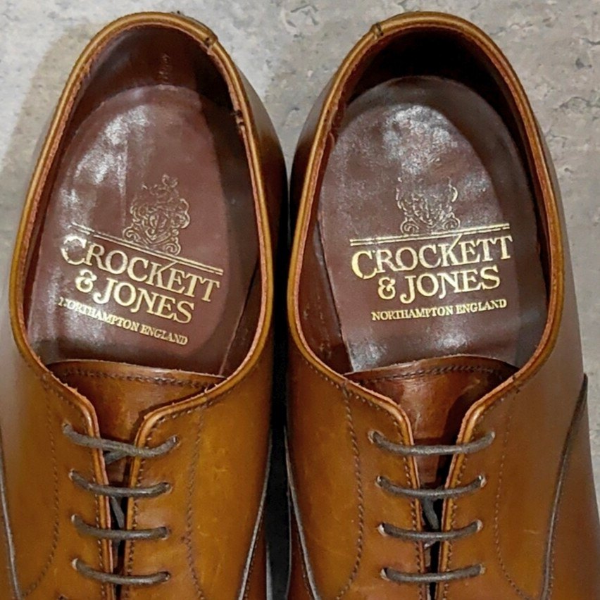 【CROCKETT&JONES】クロケット＆ジョーンズ ケント ストレートチップ カーフ ブラウン サイズUK5E 341ラスト