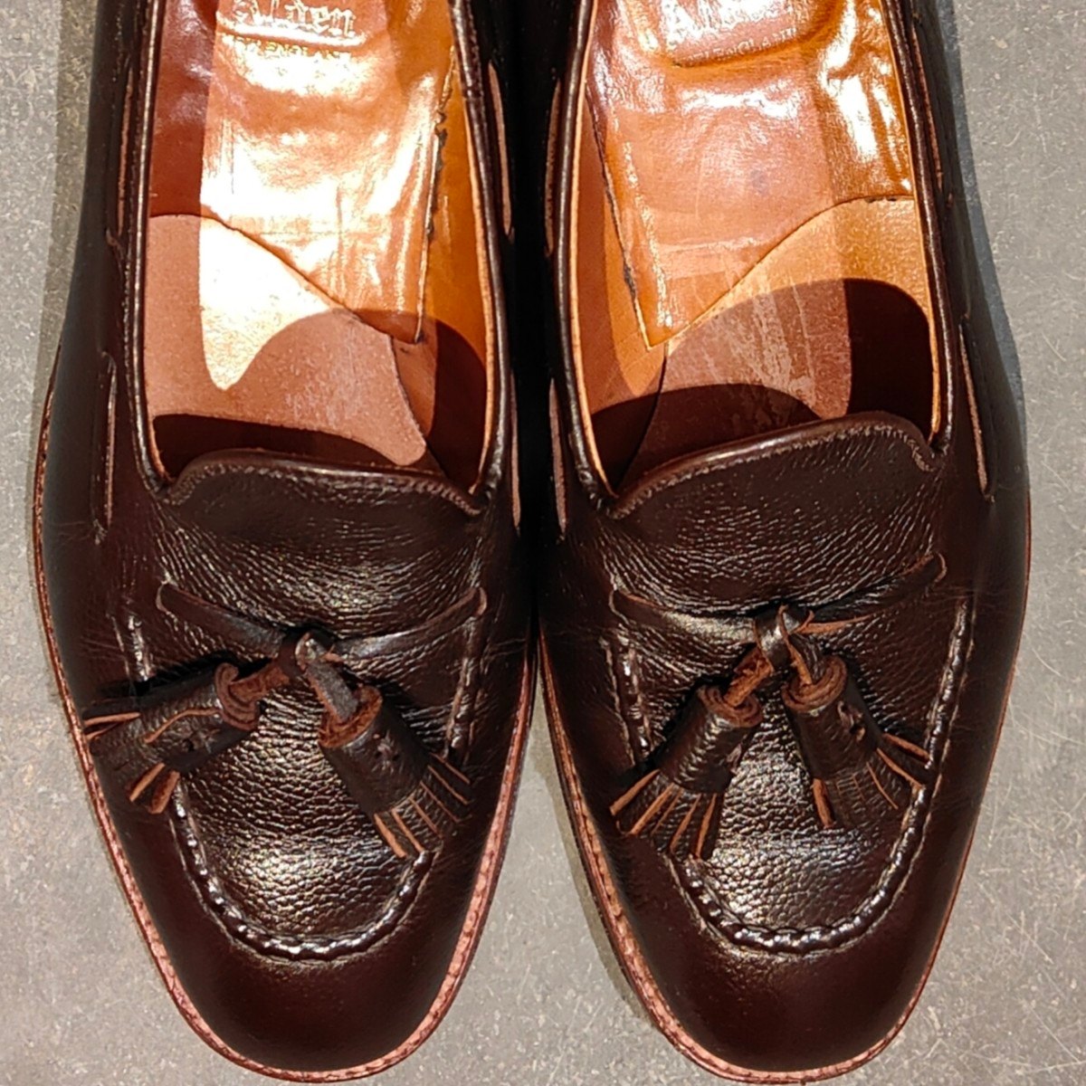 希少 極美品 【ALDEN】オールデン N1110  タッセルローファー コードバン レジーナグレインカーフ ダークブラウン サイズUS9D プラザラスト