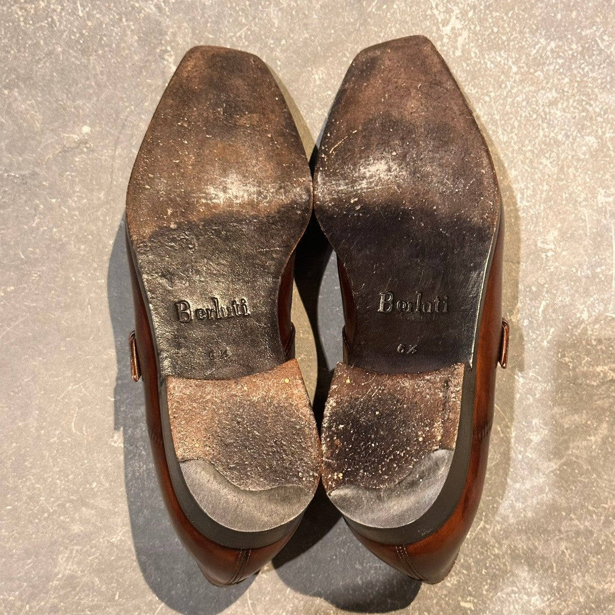 【BERLUTI】ベルルッティ シングルモンク カーフ ブラウン サイズUK6.5