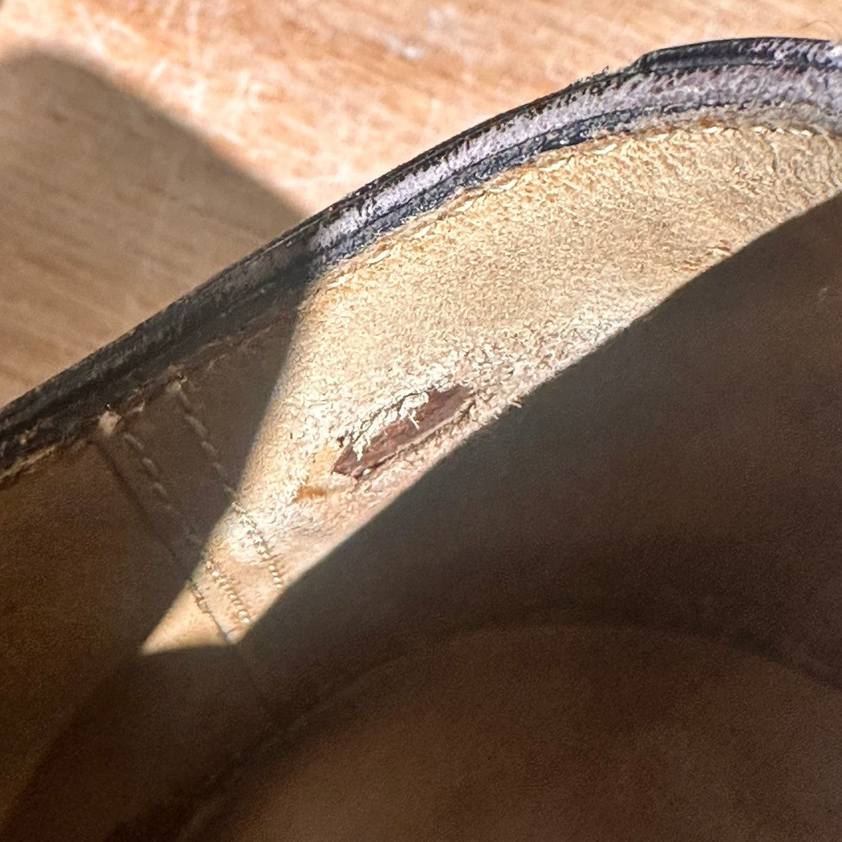 【STEFANO BI】ステファノビ  スクエアトゥ ステッチ カーフ バーガンディ サイズ不明(UK7相当)