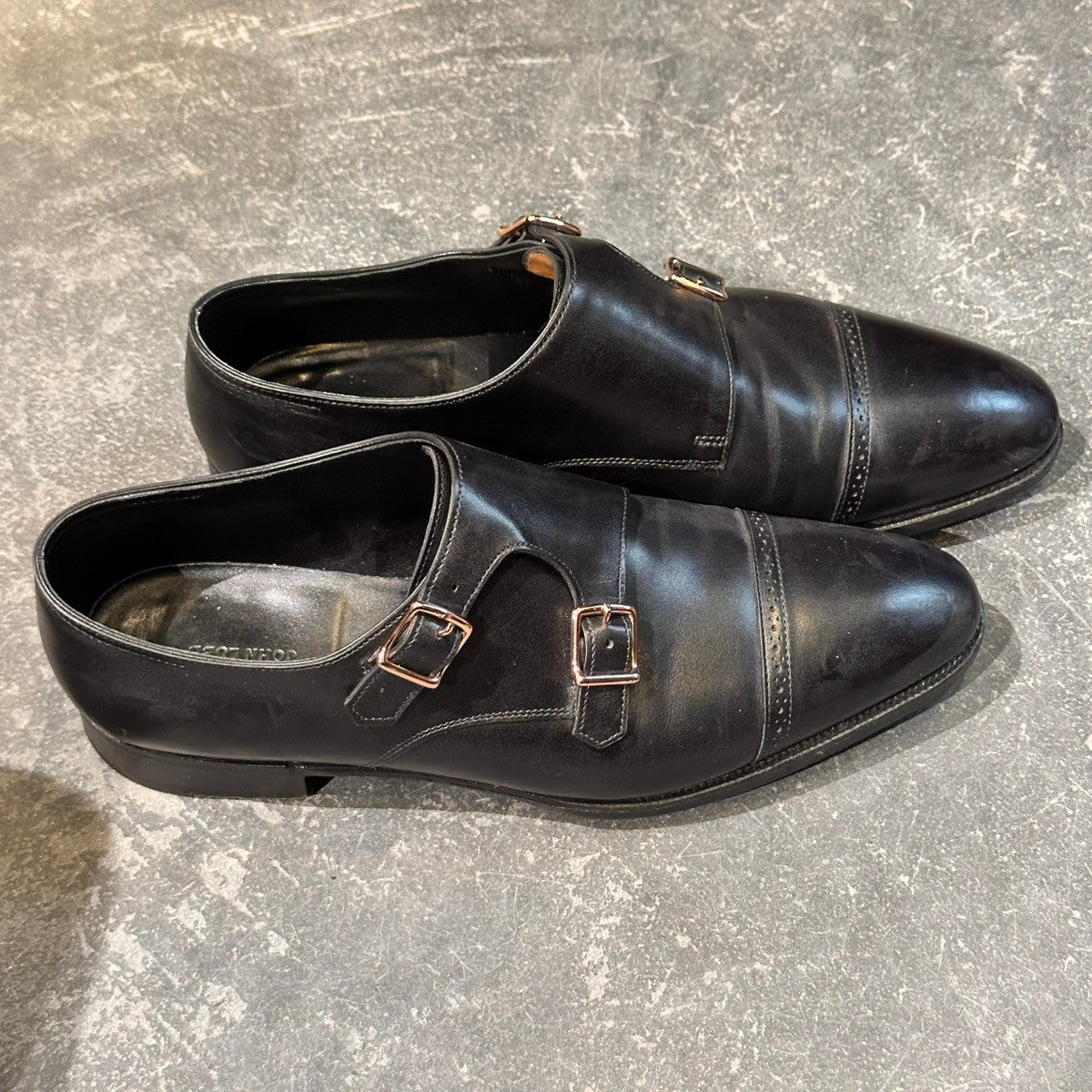 希少【JOHN LOBB】ジョンロブ フィリップ2 ダブルモンク ダブルバックル カーフ ブラック サイズUK7.5 7000ラスト