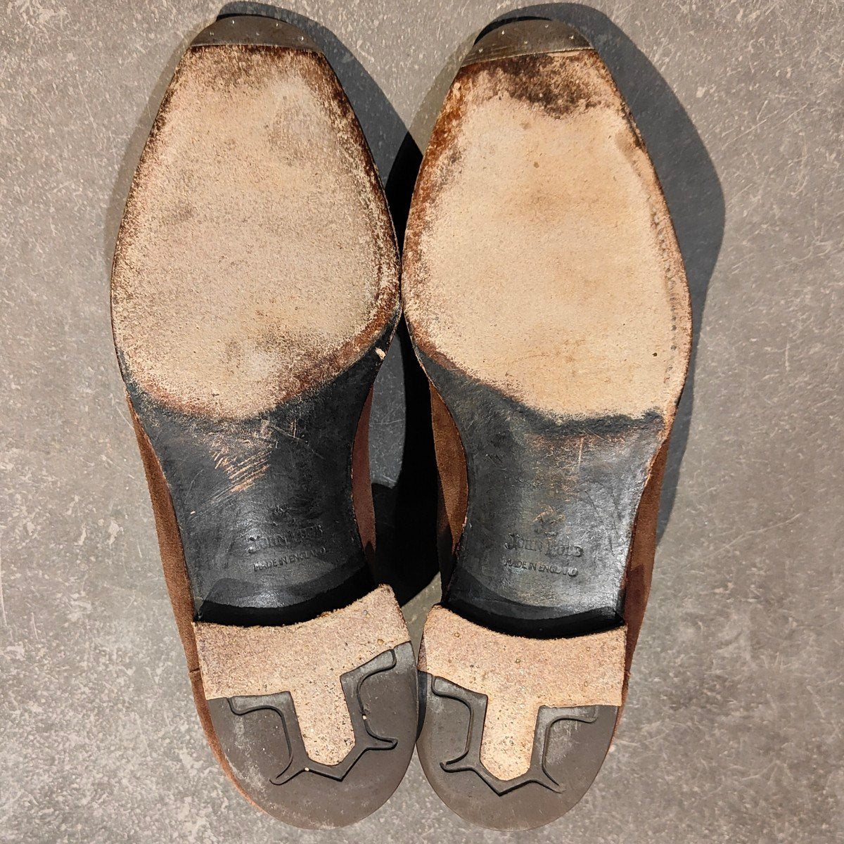 【JOHNLOBB】ジョンロブ チューダー サイドゴアブーツ スエード ブラウン サイズUK6.5E  7000Bラスト