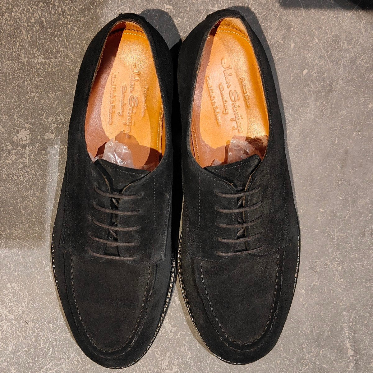 極美品【JALAN SRIWIJAYA】ジャランスリワヤ 99030 Uチップ スエード ブラック サイズUK6.5