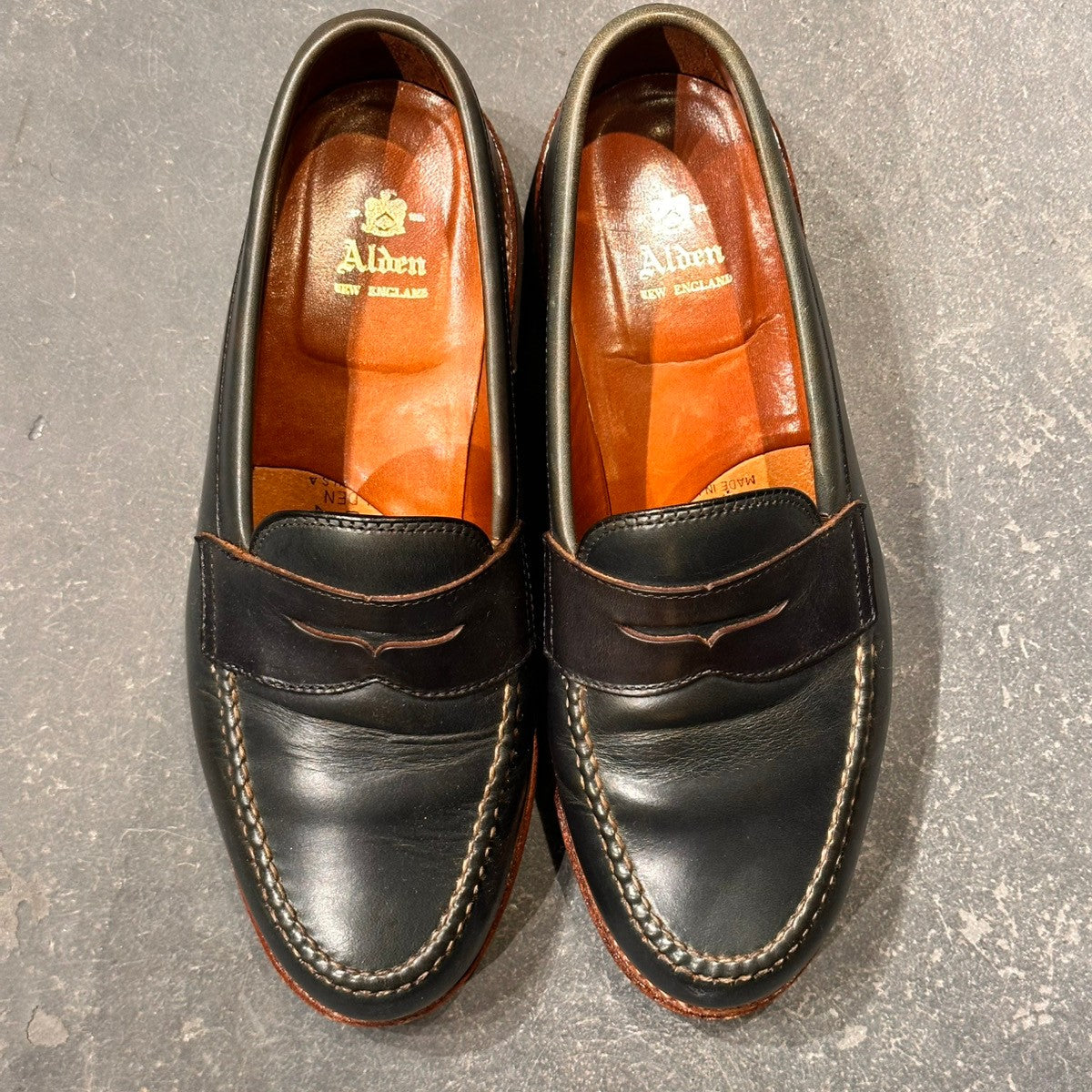 【ALDEN】オールデン N4202 ペニーローファー クロムエクセル ラバーソール ダークグリーン サイズUS8