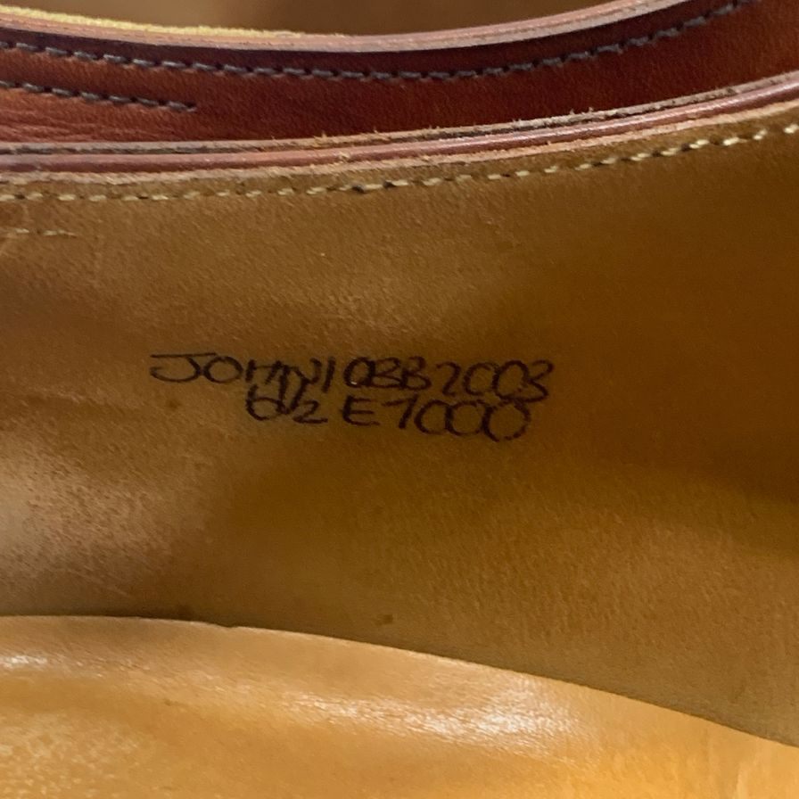 【JOHN LOBB】ジョンロブ レザーシューズ プレーントゥ イヤーモデル 2003 サイズUK6.5E メンズ ブラウン