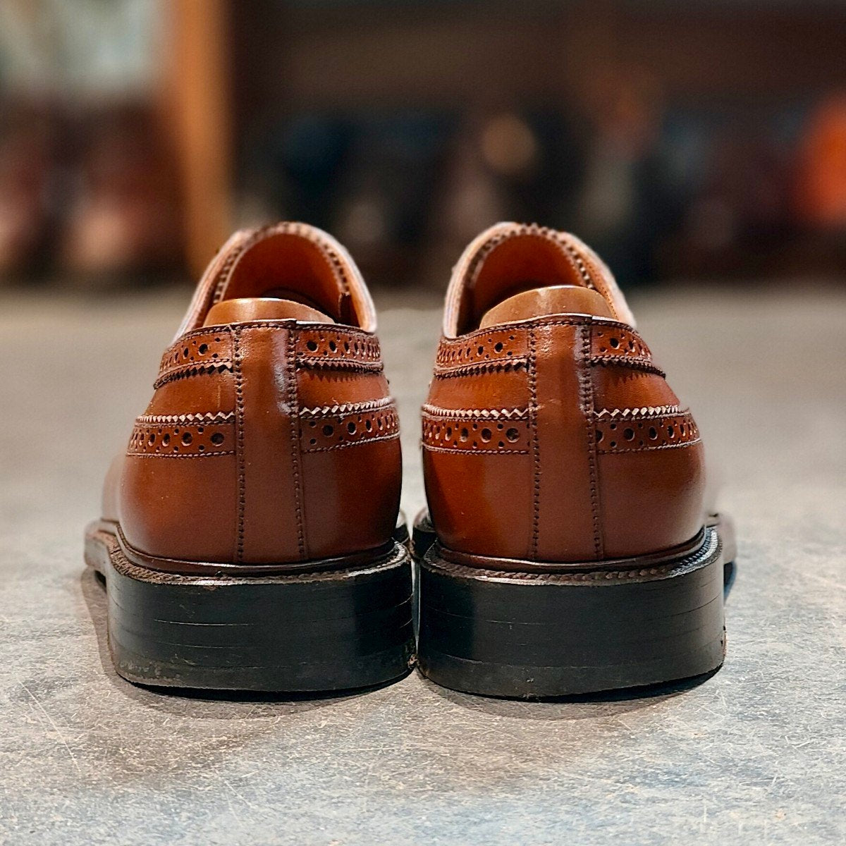 希少 美品 【J.M.WESTON】ジェイエムウエストン 576 ロングウイングチップ 旧旧ロゴ カーフ タンブラウン サイズ UK6.5C 22ラスト