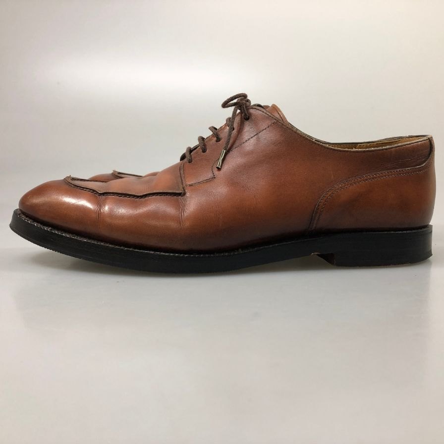 【CROCKETT&JONES】クロケット＆ジョーンズ レースアップシューズ スプリットトゥ  Uチップ ブラウン サイズ8.5E